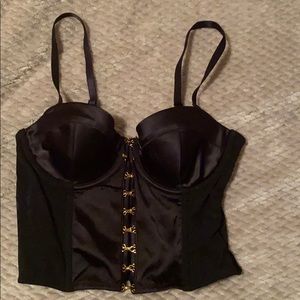 Cropped Bustier Button Up Top